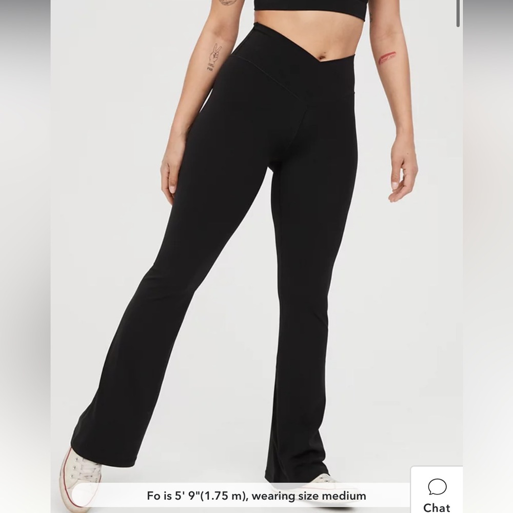 Aerie Ruched Flare Leggings